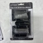 Deckorail 2X4 Black Brackets Set Of Connects Post Prowood New. Price: $11.56.
