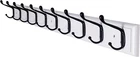Wall-mounted Coat Rack With 10 Hooks, 38.25" Long, Stylish White & Black Design New. Price: $66.99.