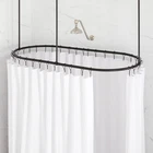 30" X 60" Oval Brass Shower Ring With Ceiling Supports & Mounting Hardware-matte New. Price: $145.00.