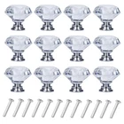 Yourgift 12 Pack Drawer Knobs Diamond Shaped Crystal Glass 3 New. Price: $13.49.