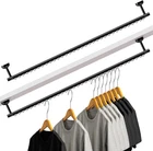 2 Pack Closet Rail Hanging Rod Ceiling Clothes Rack Any Angle New. Price: $98.79.