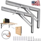 Folding Shelf Brackets 8-20" Heavy Duty Stainless Steel Collapsible Us New. Price: $30.35.