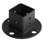 Ottff 4PK Black 1.5" Square Post Anchor Base - 3.5" Plate, 11/12 Gauge Steel New. Price: $48.83.