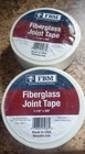 2 Rolls Fbm Fiberglass Joint Tape 1-7/8" X 300' White FDW9183-U New. Price: $27.99.