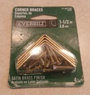 Everbilt Corner Braces Satin Brass Finish 1-1/2" 163 518 Free Shipping New. Price: $11.99.