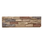 Faux Stacked Stone Panel, 45.6 12.8 In Artificial Wall Panels, High-dens New. Price: $72.03.
