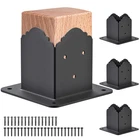 Decorative 4X4 Post Base, Black Powder Coated Deck Railing Bracket- Pack- Sale New. Price: $73.99.