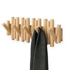 Umbra Picket Coat Rack Wall Mount 5 Flip Down Wood Hooks Modern & New. Price: $71.21.