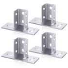 4 Pcs 2 Slotted Hole Post Base Strut Mount For 1-5/8 Square Single Channel ... New. Price: $43.75.