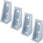 4 Pack 3 Hole 90 Degree Gusseted Fitting For 1-5/8" Strut Channel, Silver New. Price: $41.58.