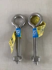 Lot Of National, Stanley, Eye Bolts, Stainless Steel, 1/4 X 3 N221-598 New. Price: $20.58.