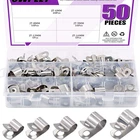 Swpeet 50PCS 304 Stainless Steel 6MM-16MM Cable Clamps Assortment Kit, Without New. Price: $20.59.
