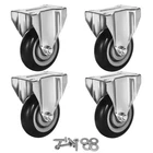 Pack 4" Caster Wheels Black Polyurethane Top Plate Non Swivel Rig... New. Price: $39.05.