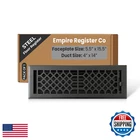 Empire 4X14" Antique Style Textured Black Heavy Duty Floor Register Vent Cover New. Price: $57.79.