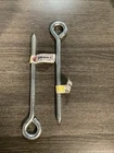 National Hardware Lag Screw Eye Zinc Steel 3/8" X Lot Of 2 Nos New. Price: $16.95.