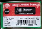 100 Hillman #12 X 1-1/2" Phillips Flat Head Zinc Plated Sheet Metal Screw 80227 New. Price: $10.47.