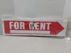 (5 Pack) Hy-ko For Rent Corrugated Plastic Sign W/ H-bracket 6"X23" Double Sided New. Price: $34.99.