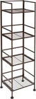 4-TIER Iron Towel Shelf Black 11.4"L X 11.8"W 44.5"H For Bathroom New. Price: $72.99.