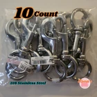 5" T316 Stainless Steel Bolt Action Snap Hook With 1/4" Round Swivel Eye Clip New. Price: $89.99.