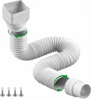 Binazon Pack White-rain Gutter Downspout 21 To 62 Inches, New. Price: $27.99.