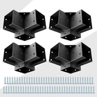 Pergola Kit Corner Brackets For 4X4(3.5INCHX3.5INCH) Wood Posts, Powder Coated New. Price: $106.99.