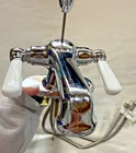 Kohler 10579-4-CP Chrome Single Bancroft Lav Faucet White Ceramic Handles New. Price: $350.00.