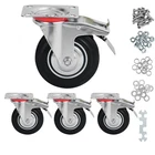 5 Inch Wheels Set Of 4, Heavy Duty Casters With Brake, Swivel Rubber C... New. Price: $61.31.