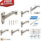 6-PACK Satin Nickel Handrail Brackets Heavy Duty Support For Stairways New. Price: $43.19.