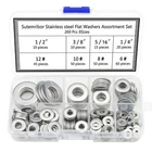8 Sizes Stainless Steel Flat Washers Kit (260 Pieces) New. Price: $28.99.