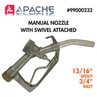 Apache 99000232 - 3/4" Manual Gravity Flow Fuel Nozzle 13/16" Spout New. Price: $40.99.