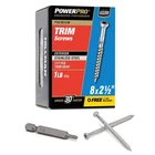 Hillman Power Pro No. 8 X 2-1/2" Star Coarse Trim Screws New. Price: $57.74.
