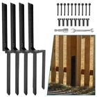 Axwhys Fence Post Repair Kit 4 Pack Double Ground Spike With Black Powder-coat New. Price: $88.81.