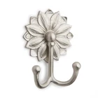 Floral Solid Brass Double Coat Hook - Brushed Nickel New. Price: $19.00.
