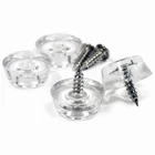 Screw-on Rubber Bumper, Clear, 1-IN., 4-PK. 31946TV New. Price: $11.50.