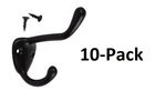 *10-PACK* Gliderite 3 In. X Matte Black Large Robe/coat/hat Hooks *new*. Price: $16.99.