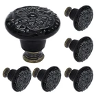 Biaungdo 6 Pcs Black Ceramic Kitchen Cabinet Knobs And Pulls, Vintage Round D... New. Price: $13.07.