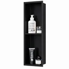 Qeke Stainless Steel Shower Niche 8" X 24", No-tile Needed Matte Black New. Price: $79.99.