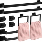 Gisafai 10 Pc Black Stainless Steel Bathroom Hardware Set Wall Mounted Towel Bar New. Price: $84.98.