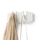 Umbra Picket Wall Mounted Coat Rack Rail Hook 5 Retractable Wood Pegs Modern New. Price: $55.00.
