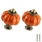 Zernmiarder Orange Pumpkin Knobs 12 Pack Ceramic Cabinet 1-3/8 Inch, New. Price: $23.99.