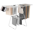 Vevor 2-TIER Foldable Clothes Drying Rack With Sock Clips & 21 Rods White New. Price: $36.90.