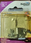 National Steel 115 Corner Braces Zinc Plated 3/4" X 1/2" N275-628-NEW(PKG Wear). Price: $18.88.