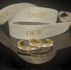 Dior Crystal Signature Hoop Earrings Box & Dust Pouch Included Pre-owned. Price: $149.99.