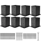 Icokin Post Base 8 Pcs,deck Brackets,inner Size (3.6" 4"X4", Black New. Price: $77.62.