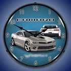 2104 Ss Camaro Silver Ice Wall Clock, Led Lighted New. Price: $169.95.
