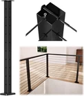 Muzata Black Corner Cable Railing Inch 36"X2"X2" T-drilled One-post Open. Price: $68.78.