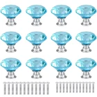 12 Pcs 30MM Diamond Shape Crystal Glass Cabinet Knobs With Screws Drawer Knob.... Price: $23.72.