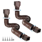 Downspout Extensions 68 Inch Brown Flexible Drain Plusgutter 2-PACK New. Price: $59.99.