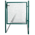 Vidaxl Single Door Garden Gate 39.4X59.1 Dark Green Powder Coated Steel Lock New. Price: $178.78.