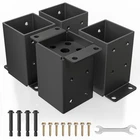 Qzer 4 Post Base, Inner Size 3.5""X3.5"" Deck Brackets, Heavy Duty Met... New. Price: $77.89.